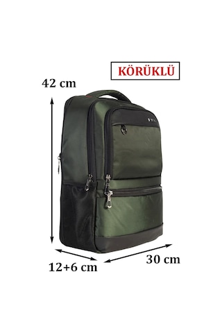 Dada 07 Körüklü 14-15,6 İnç Laptop Bölmeli Sırt Çantası Haki
