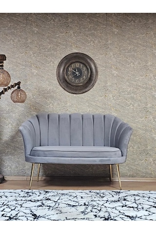 İkili İstiridye Gold Kaplama Sivriltme Ayak Çay Seti Koltuk İkili Çok Renkli