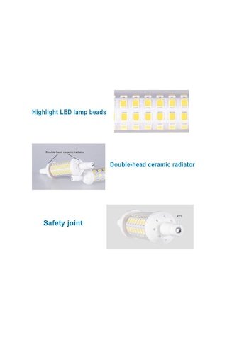 Beyaz R7s Led 78mm 118mm 135mm Ampul 6w 9w 12w Smd 2835 Lampada Led Lamba 220v Mısır Işığı Enerji Tasarrufu Halojen Işık Değiştirin 9w 220v J118 9w