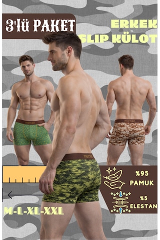 Mercan Erkek Pamuklu Boxer 3'lü Set - Premıum Ve Konfor Çok Renkli