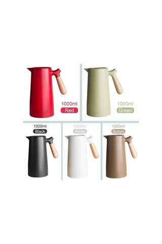 Fastbuy Kırmızı 1000ml Çift Katmanlı Sıcak Tutarak Termos, 24 Saat Sızdırmaz Taşınabilir Kırmızı Kırmızı