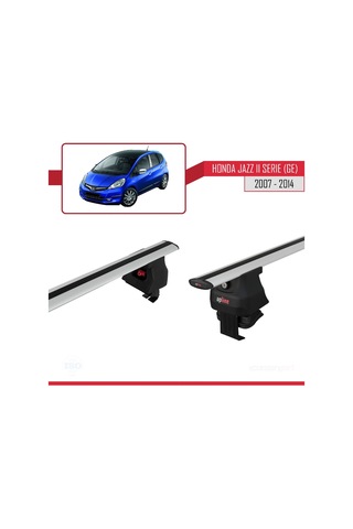 Honda Jazz Iı Serie / Fit Ge 2007-2014 Arası İle Uyumlu Ace-4 Ara Atkı Tavan Barı Gri