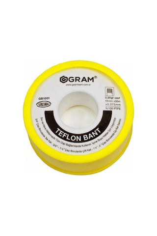 Gram Teflon Bant Sızdırmazlık Bandı 19 mm x 30 Mt - YERLİ ÜRETİM