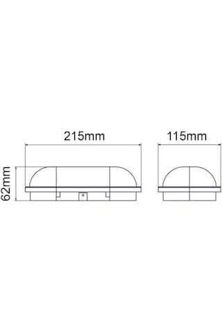 Horoz 15w Ledli Glop Beyaz Işık Sıva Üstü Ip 65