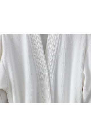 Madame Coco Stripe Kimono Unisex Bornoz 1kborn0103beyaz