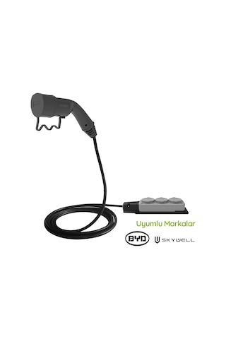 Plugen V2l Adaptör 5 Metre 3'lü Uzatma Prizli - Byd / Skywell Uyumlu Araçtan 220v Priz Çıkışı S/g
