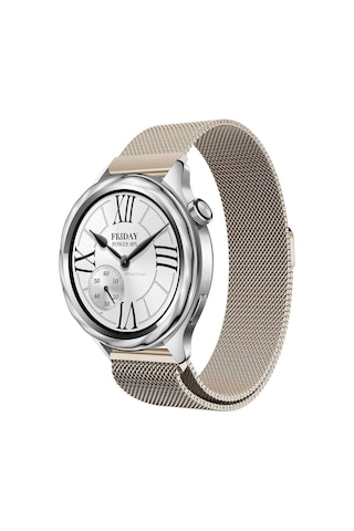 Xiaomi Watch S4 / S3 / S2 / S2 Pro / S1 Active / S1 Uyumlu Manyetik Metal Hasır Örgü Kordon