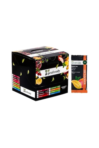 Prafendy Mango Çayı Gerçek Meyve Taneli Tek İçimlik 20 x 15 G