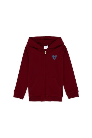 U.S. Polo Assn. Kız Çocuk Bordo Fermuarlı Basic Sweatshirt 50296390-VR014