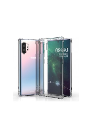 Blogy Galaxy Note 10 Plus İle Uyumlu Crystal Fit Kılıf Crystal Clear Şeffaf
