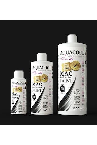 Aquacool Trend M.A.C Su Bazlı Akrilik Boya 891-Siyah 150 Ml