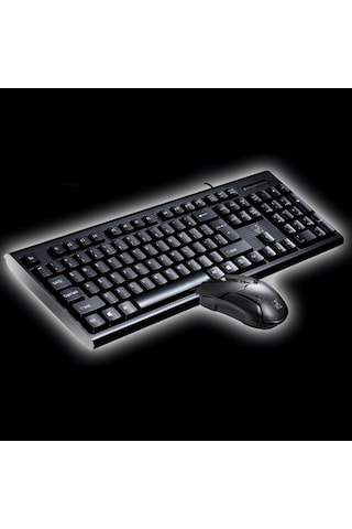 Chasing Leopard Q9 1600 Dpı Profesyonel Kablolu Izgara Doku Oyun Ofis Klavyesi Optik Fare Kiti Siyah Optik