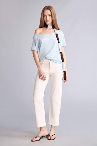 Defacto Comfort Straight Normal Bel Bilek Boy Beyaz Jean Pantolon F6174ax25hswt1 Beyaz