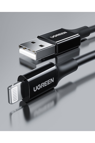 Ugreen Lightning - Usb-a Mfi Sertifikalı Apple iPhone Hızlı Şarj Kablosu, 2 M, Siyah, 80823