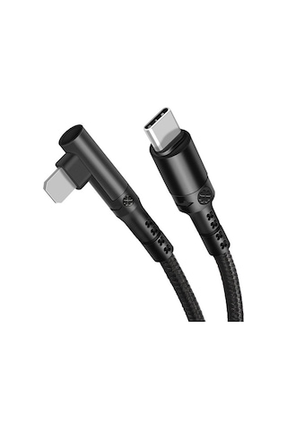 Ally Type-c To 20W Lightning Hızlı Şarj Kablosu Oyuncu 90 Derece Kablo