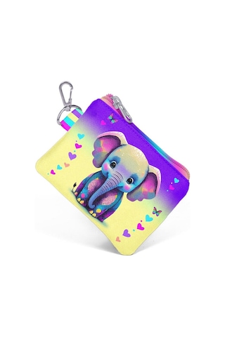 Coral High Pembe Turkuaz Fil Bozuk Para Çantası - Kız Çocuk
