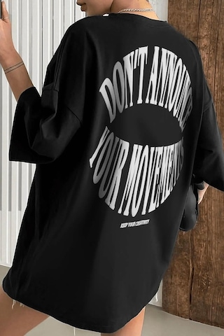 Unisex Dont Baskılı T-shirt Siyah
