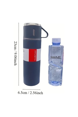 Trendooze Gaojunshop01 Gümüşi Paslanmaz Celik Termos Seti 169oz Sıcak Soguk Içicek Seyahat Ofis Kullanışlı Set Gümüş