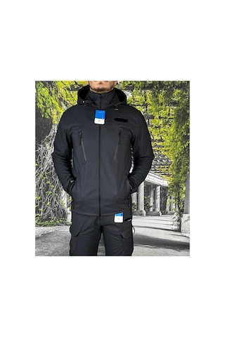 Güray Store Soft Shell Su Ve Rüzgar Geçirmez İçi Polarlı Taktik Mont Motorcu Mont Antrasit
