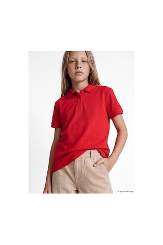 Lc Waikiki Nevavm Farkıyla Lcw Kids Kırmızı Polo Yaka Kız Çocuk Pike Tişört Kirmizi - 930961385 Kirmizi