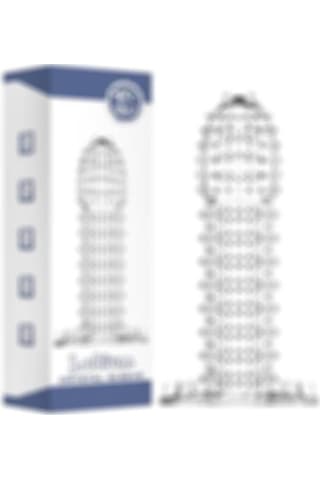 Truva Shop Criystal Sleeve Süper Kalite Silikon Penis Kılıfı Tırtıklı Uzatmalı