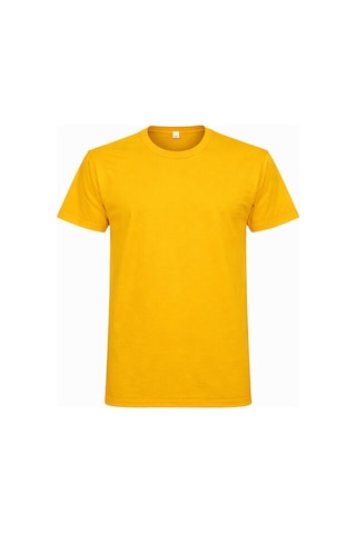 Hanclo Erkek Siyah Tişört 5 Li Paket Basic Pamuk Bisiklet Yaka Kısa Kollu T-shirt Sari