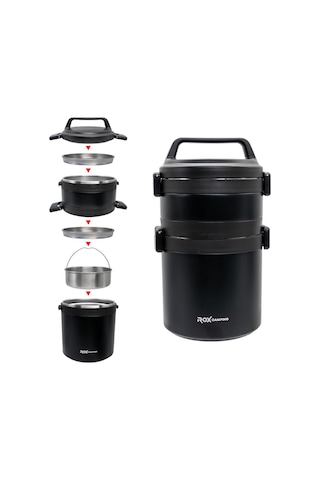 Rox Camping 2200 Yemek Termosu 2.2 Lt Siyah