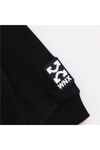 Wanex Erkek Çocuk Bisiklet Yaka Şardonlu Uzun Kol Kalın Sweatshirt - 16015 Siyah