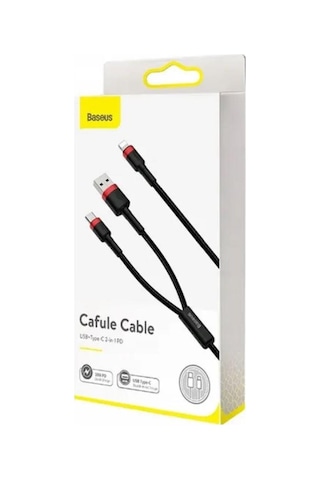 Baseus Cafule 2in1 Type C Pd,hızlı Şarj+Apple iPhone Hızlı Usb Şarj Kablosu