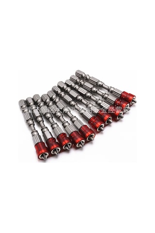 Wezone Ph2 Kırmızı Mavi Renkli Manyetik Uçlu Tornavida Ucu 65mm Uzunlukta Elektrikli Somun Sıkıcı Ucu 10 Adet Paket