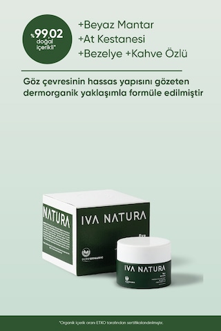 Iva Natura Göz Çevresi Bakım Kremi Organik Sertifikalı 15 ML