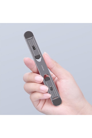 Yaleker Alüminyum Dizüstü Bilgisayar Tutucu, Soğutma Ve Yükseklik Artırıcı, Katlanabilir Masaüstü Standı, Gümüş