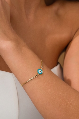 Sembolgold Balık Sırtı Altın Nazar Bileklik T13470 Renkli Çok Renkli