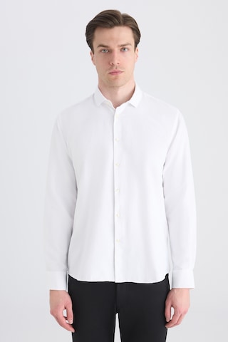 Twn Slim Fit Beyaz Armürlü Gömlek 5ef02gl11288m Çok Renkli