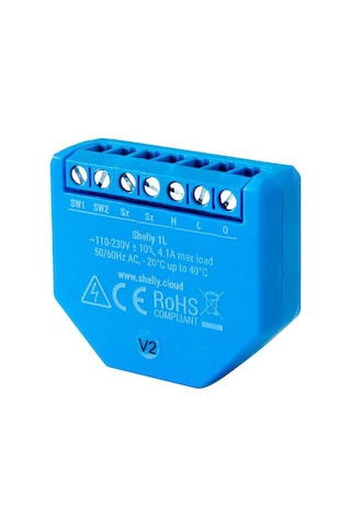 Shelly 1 L Single Wire - Anahtar Röle Kablosuz Wifi Ev Otomasyonu
