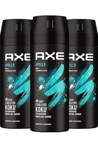 Axe Apollo Erkek Deodorant & Bodyspray 3 x 150 ML