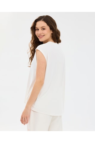 Skechers W Soft Touch Loose Fit T-shirt Kadın Beyaz Tshirt S2610047-3855