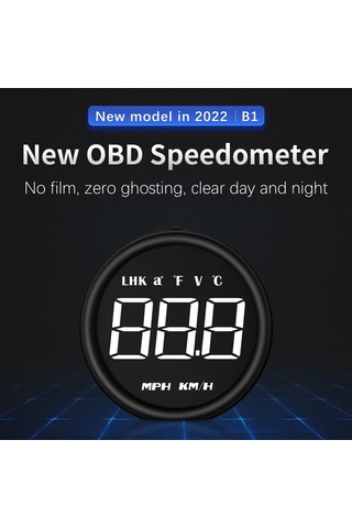 Mufunye Çok Fonksiyonlu Obd Hud Göstergesi: Hız, Yakıt Tüketimi, Voltaj Ve Sıcaklık Alarmları İle Güvenli Sürüş