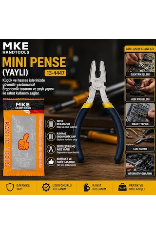 Mke Handtools 115m 4.5'' Mini Çelik Pense Yaylı - 10'li Paket Diğer