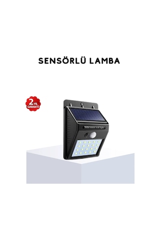 Buğz Solar Güneş Enerjili Hareket Sensörlü 4 Taraflı Bahçe Lambası Ip65 Su Geçirmez, 100 Led
