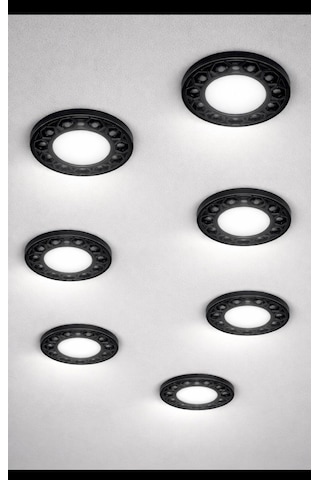 36 Watt, 3 Modlu Delik Çapı Ayarlanabilir 4000k Ilık Beyaz Işık Modern Tasarım Sıvaaltı Led Armatür Siyah - Beyaz