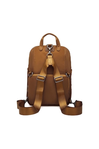 Saten Kumaş Kadın Postacı Ve Sırt Çantası Barcelona 2108 Camel