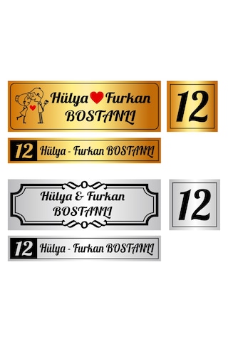 3'Lü Set Kapı Isimliği, Kapı Numarası, Posta Kutusu Isimliği (268159673)