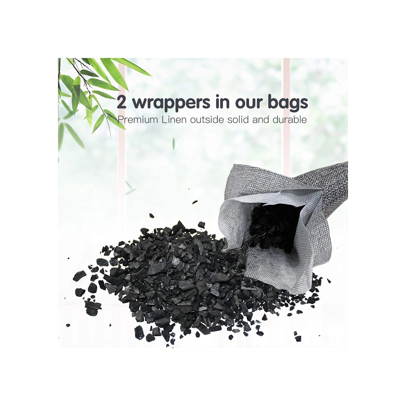 Fosenze 75g Aktiv Bambü Kömürü Çanta 2 Adet - Yeni Ev, Araç İçin Formaldehit Ve Koku Giderici, Hava Temizleyici Bs-005 Pembe Pembe