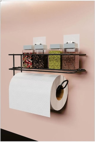 Yapışkanlı Metal Raf Kağıt Havlu Askılı Duvar Tipi Baharatlık Ve Şampuanlık, Banyo Ve Mutfak İçin Uygun, Delmeden Yapıştırmalı Metal Askılı Organizer Raf 0 Yapışkanlı Metal Raf Kağıt Havlu Askılı Duvar Tipi Baharatlık Ve Şampuanlık, Banyo Ve Mutfak İçin Uygun, Delmeden Yapıştırmalı Metal Askılı Organizer Raf 0