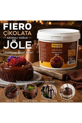 Dondo Soğuk Jöle Çikolata Aromalı 7 Kg Pasta, Tart Ve Tatlılar İçin Profesyonel Parlak Soğuk Pasta Jölesi