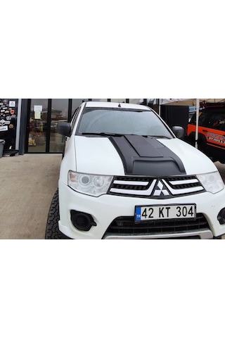 Mitsubishi L200 Scoop Kaput Şişirme Koruma Mat Siyah 2007 - 2014