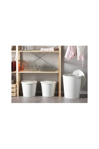 Ikea Knodd Çöp Kutusu, Beyaz, 16 Lt, Kapaklı