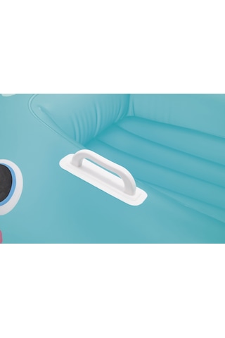 Mavi Balina Figürlü Tırabzanlı Şişme Deniz Yatağı Çok Renkli