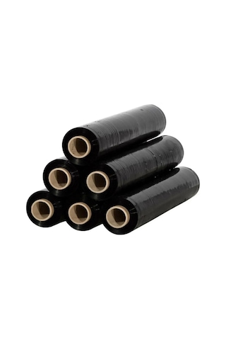 6 Adet Siyah Palet Streç Film 23 Micron 50X300M 2 Kg